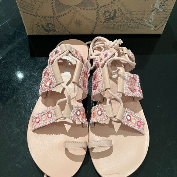 NWT Free People Mantra mirror pink sandals 8.5 - Picture 4 of 14